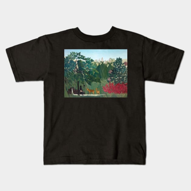 The Waterfall, 1910 Kids T-Shirt by MurellosArt